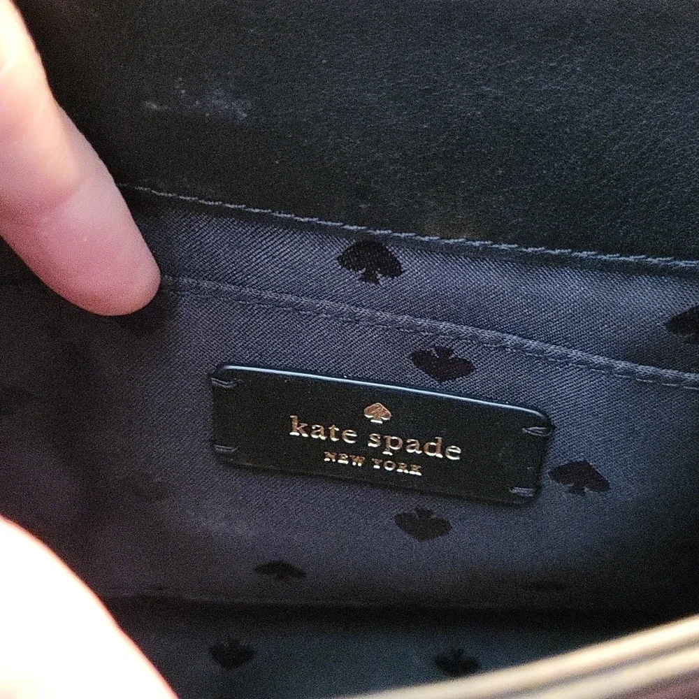 Kate Spade Black Bag with Retractable Handle Gold Hardware & Finishes
